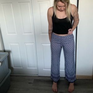 Bright blue and white beach pants